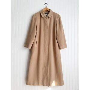 vtg Harvé Benard tan beige cashmere wool‎ heavy coat size M